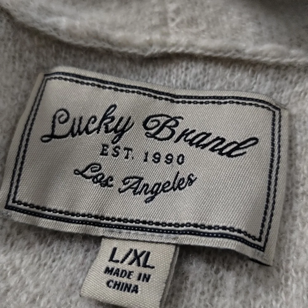 Lucky Brand Sleeveless‎ Long Wool blend Pancho Cardigan Sweater L-XL Lagenlook